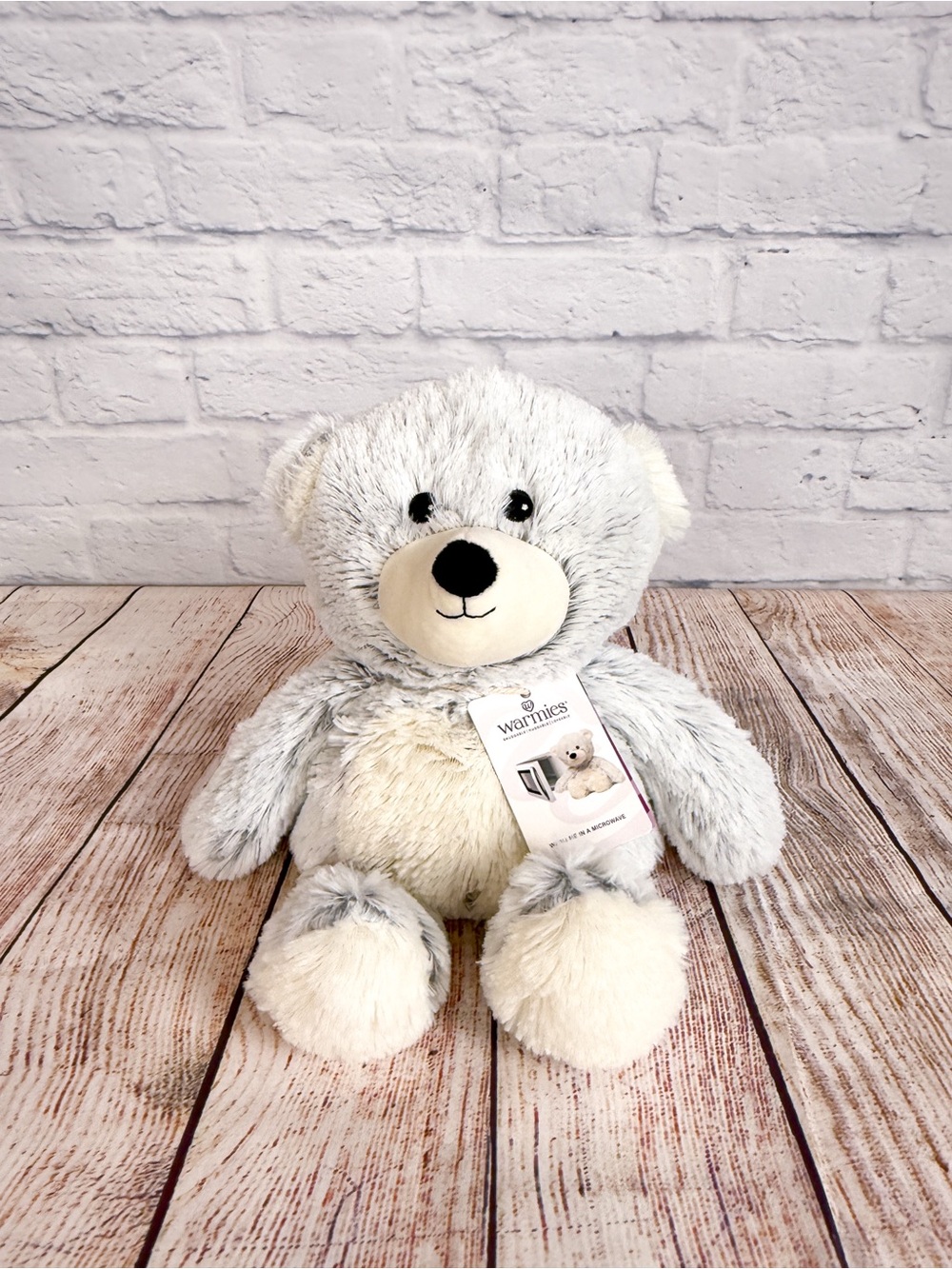 New Warmies Marshmallow Bear Plushie Microwaveable Lavender Weighted